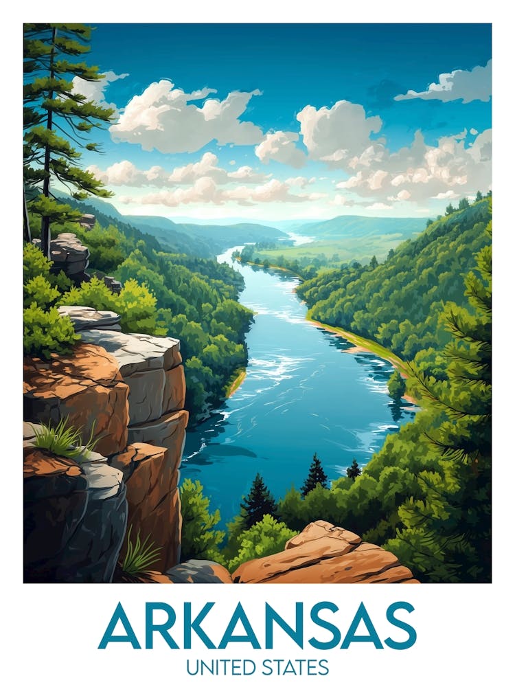 Affiche de voyage Arkansas