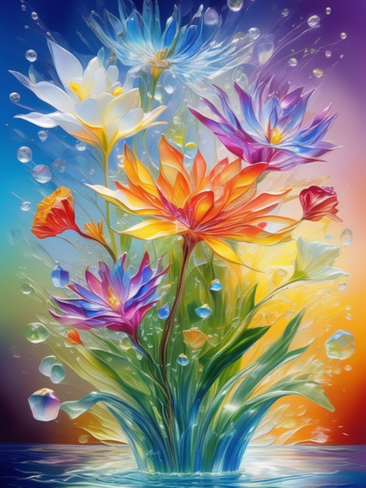 Flowers In Water 1