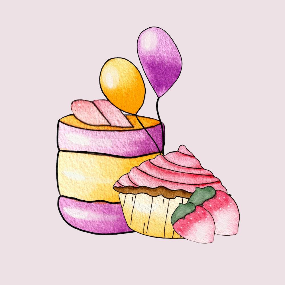 Party Cupcakes Square