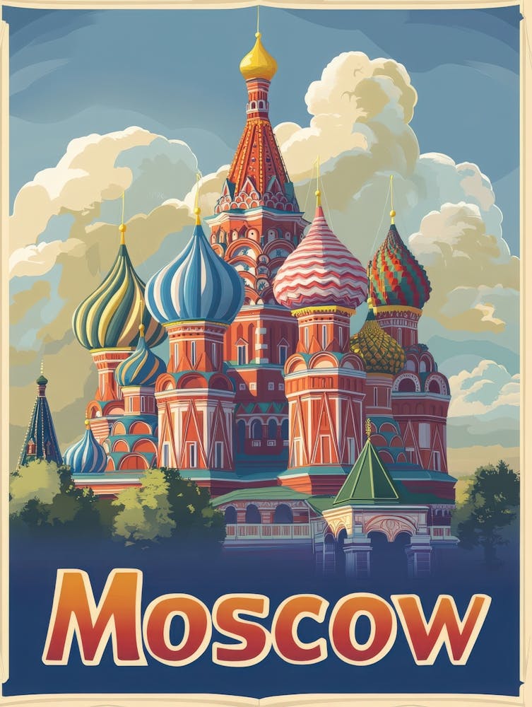 Aihrgdesign A Vintage Travel Poster Of Moscow 1
