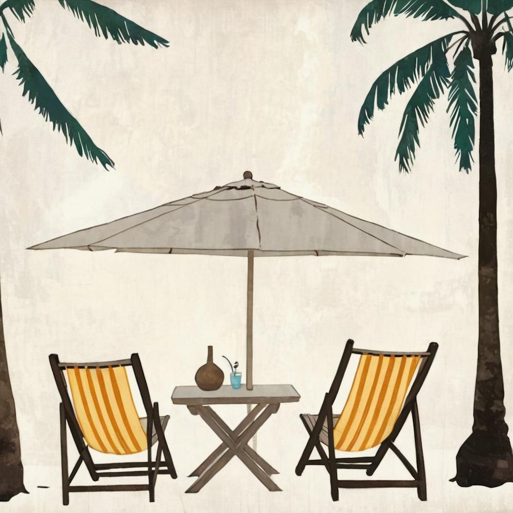 Beach Chairs And Umbrella 8