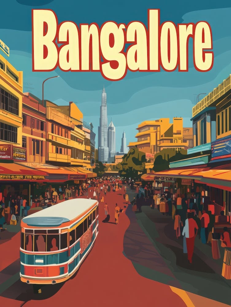 Aihrgdesign A 1970s Inspired Travel Poster For Bangalore Depi 88b3ae9d E7ed 4879 Aaa0 1b8a89d55973 2