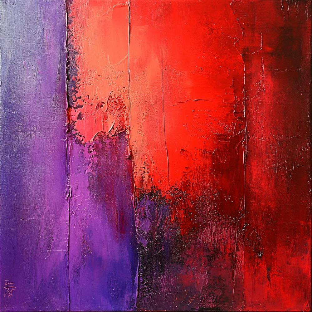 Red And Purple Abstract Painting