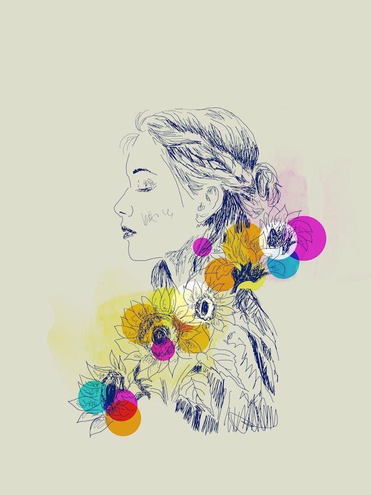 Fille aux Fleurs
