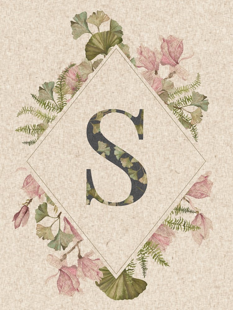 Floral Monogram S