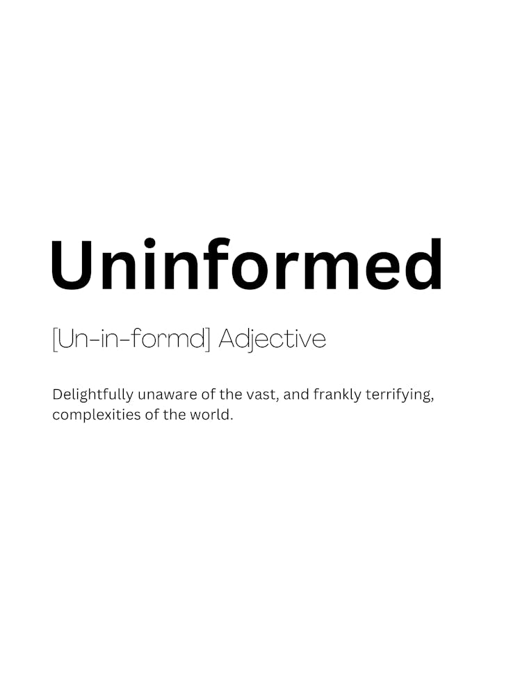 Uninformiert Definition Bedeutung