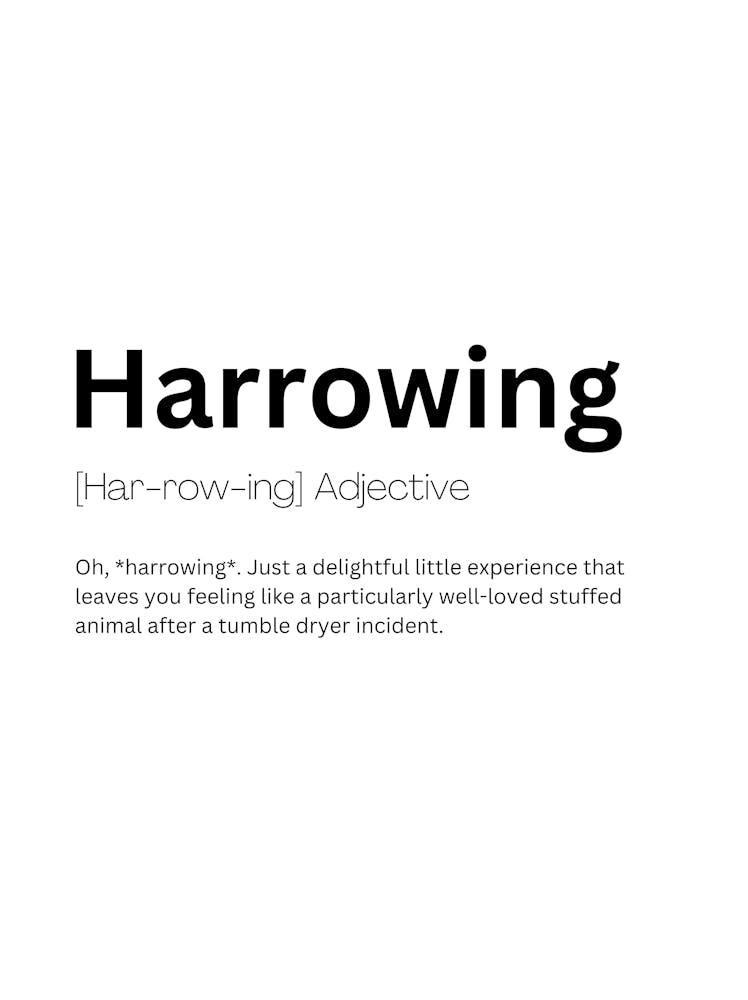 Harrowing Definition Meaning