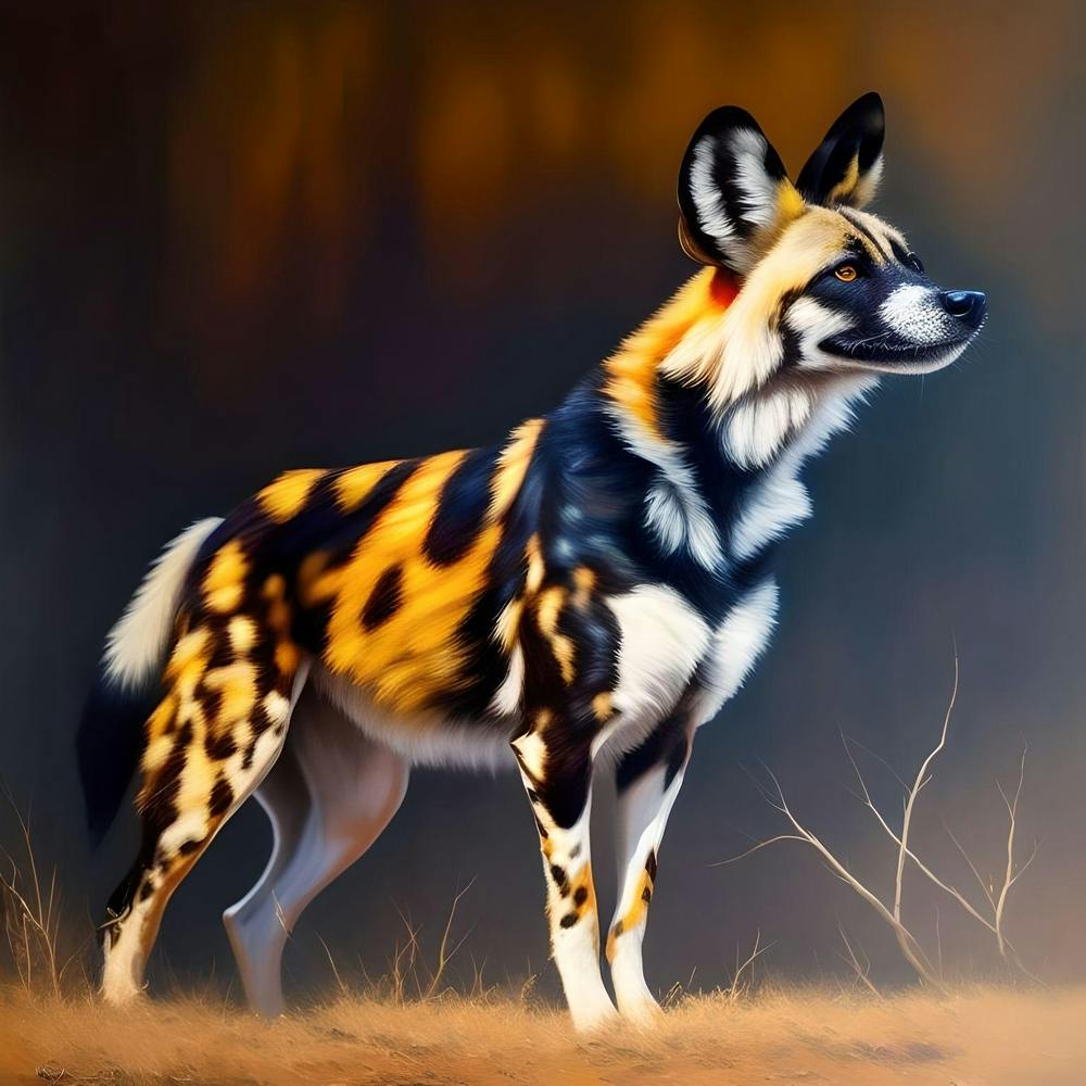 RARE WILD AFRICAN DOG