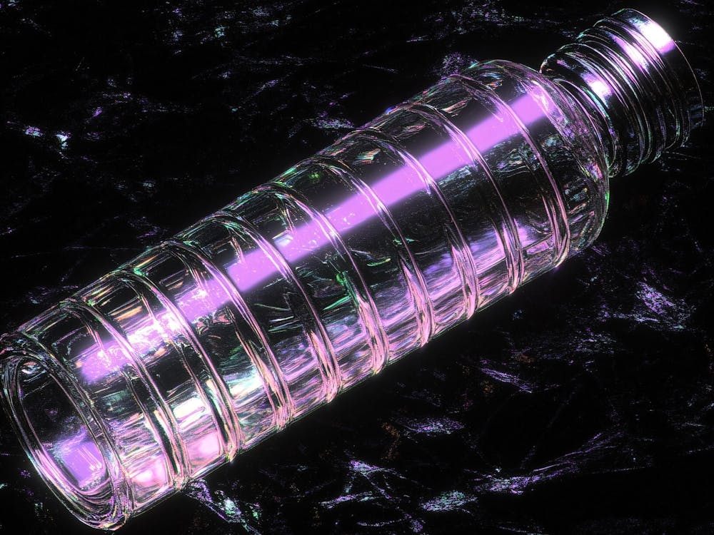Bottle With Purple Light