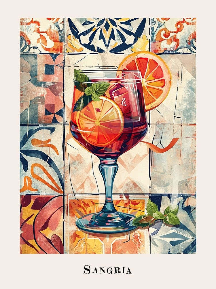 Sangria Tiled Illustration 1