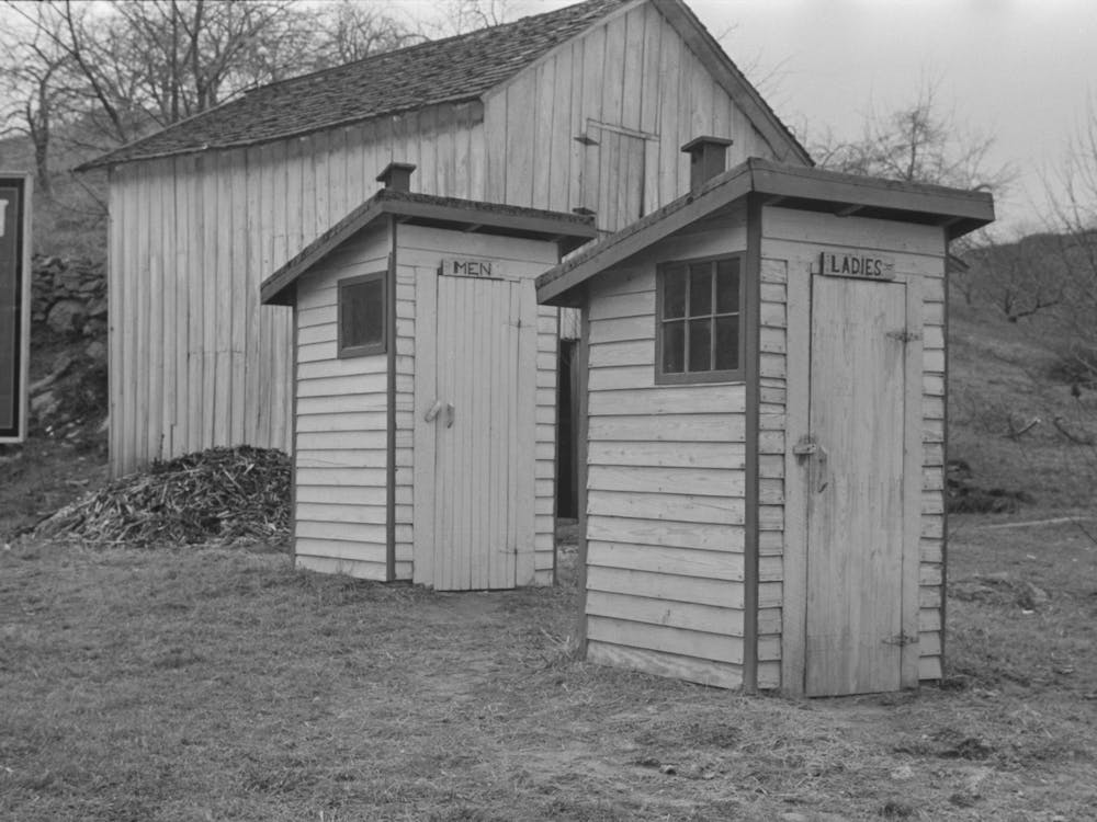 Privies On Road To Skyline Drive, Virginia By Russell Lee