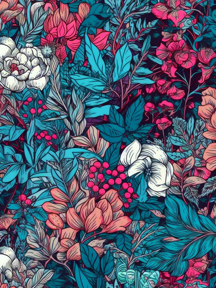 Floral Seamless Pattern flowers nature 2