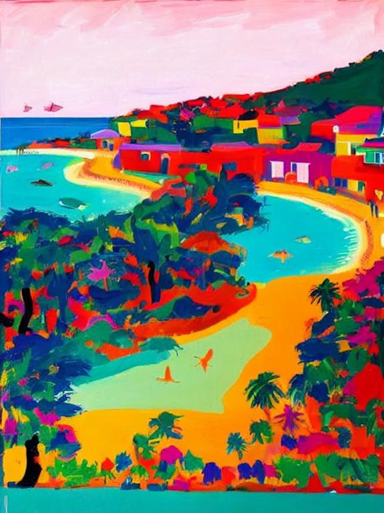 Orient Bay Beach, St Martin Hockney Style