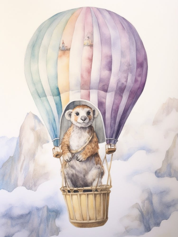Baby Meerkat 2 In A Hot Air Balloon