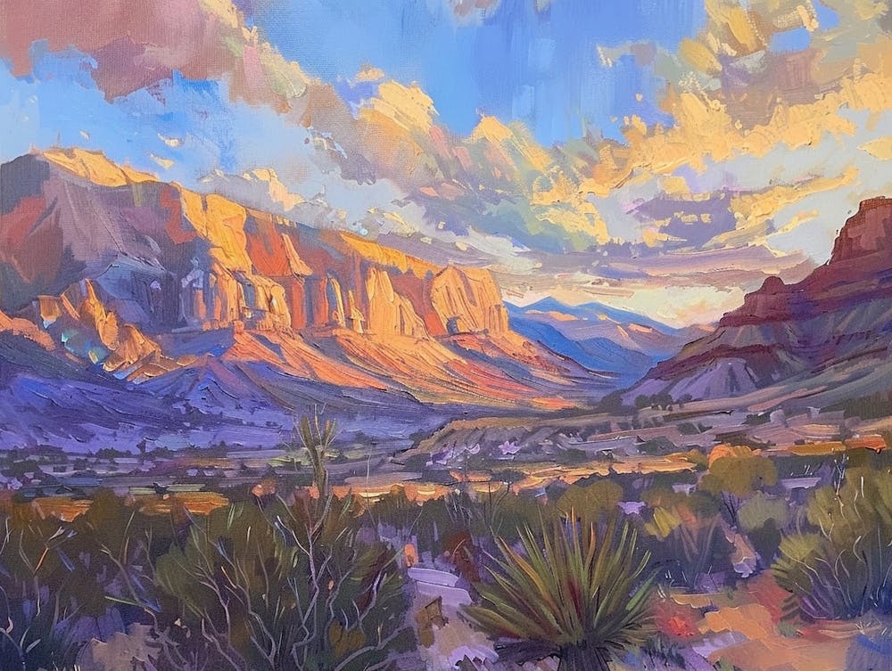 Western Sunset Landscapes Red Rock Canyon Nevada 3