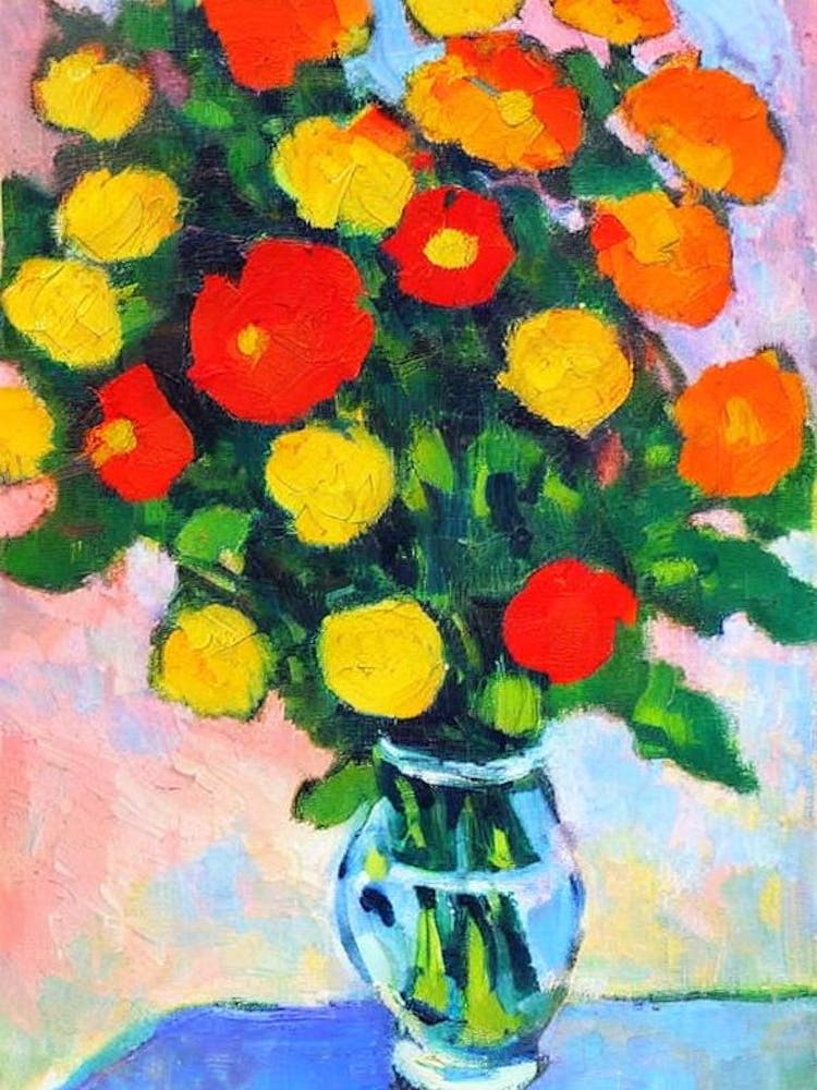 Buttercup Floral Abstract Block Colour 1 Flower