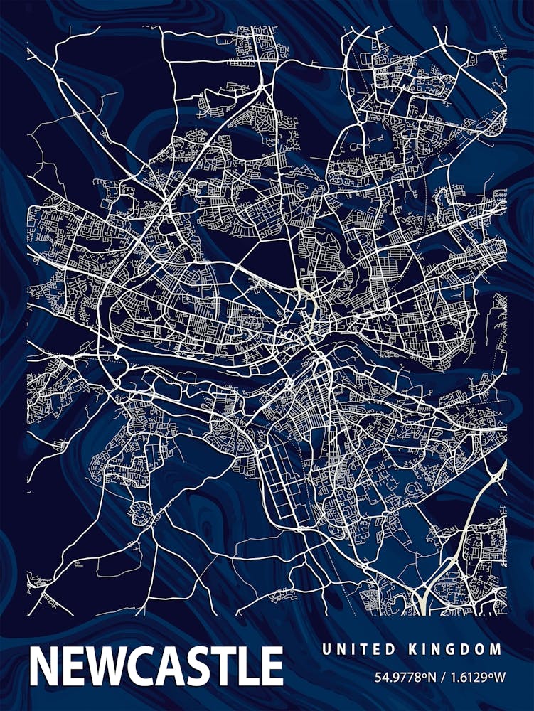 Newcastle Crocus Marble Map