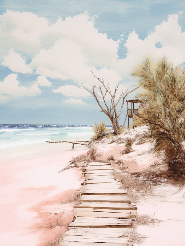 Bohemian Art Of Pink Sands Beach, Harbour Island Bahamas 2