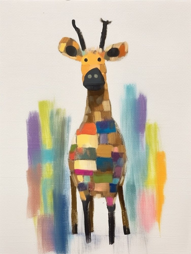 Elk 2 Kids Patchwork Painting