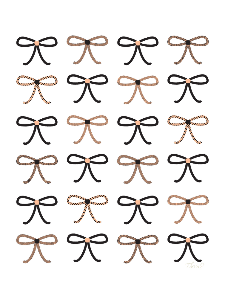 Tied Bows in Rows