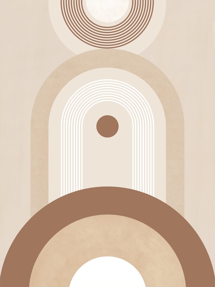 Beige Mid Century Poster No.2