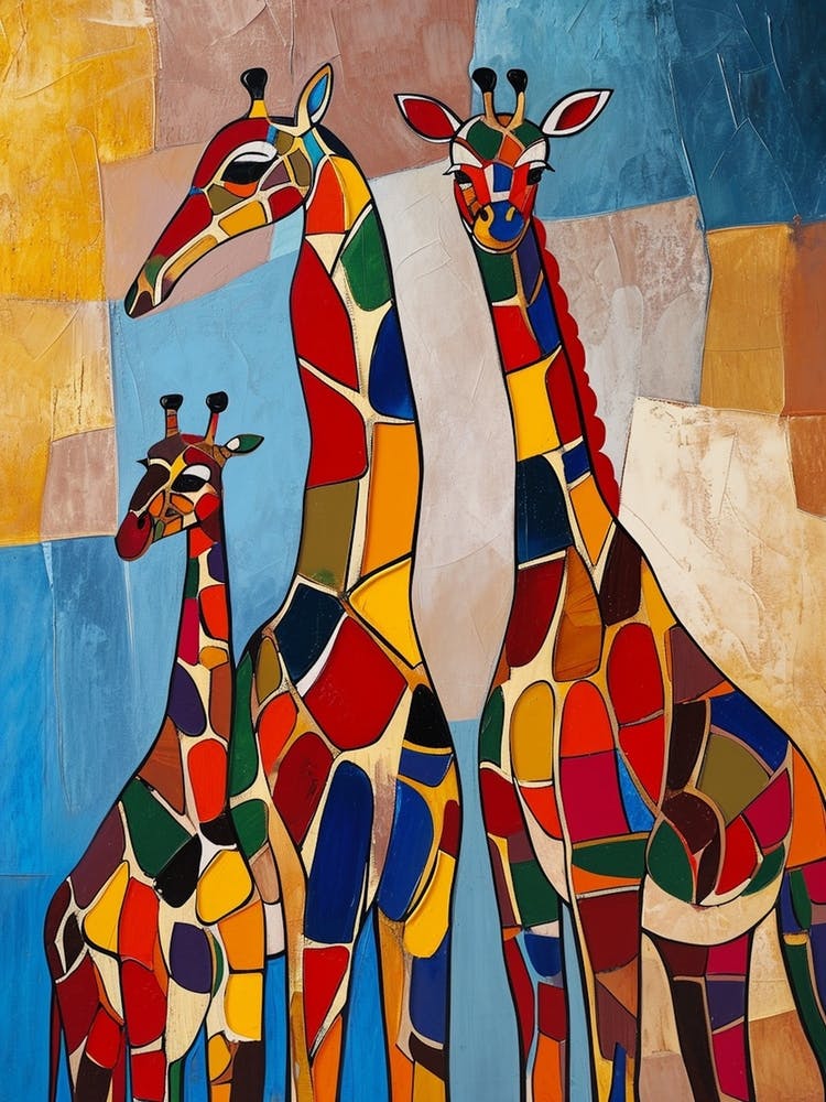Geometric Giraffe Family 3