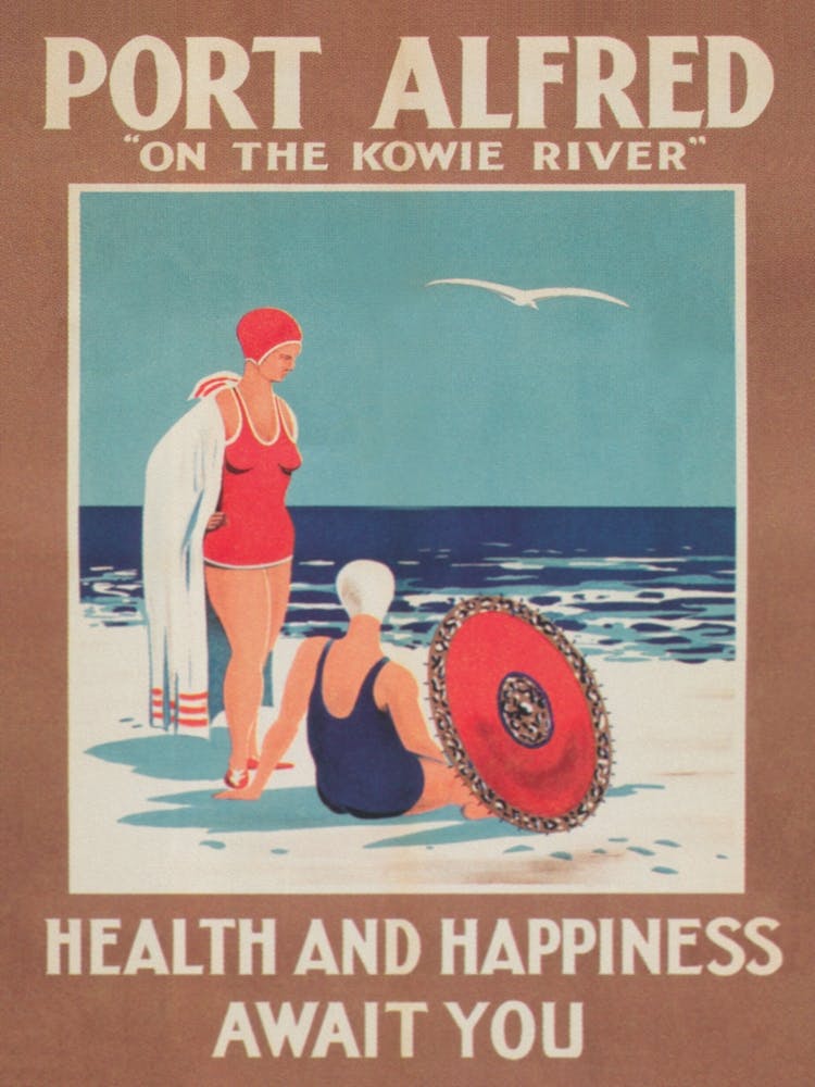 Port Alfred South Africa Vintage Travel Poster