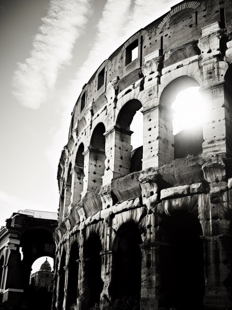 Rome, Black And White Analogue Photograph 2