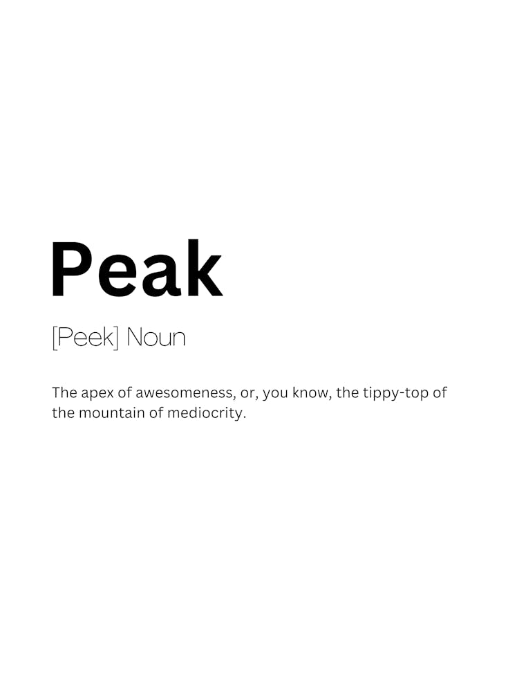 Peak Definition Meaning