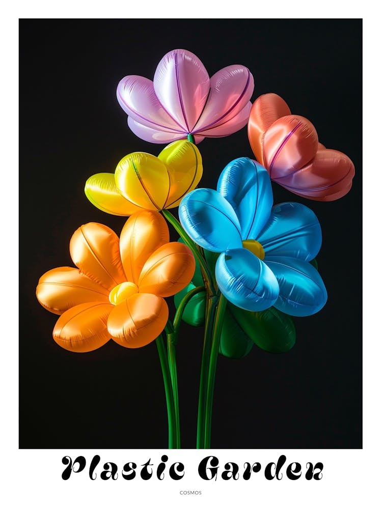 Bright Inflatable Flowers Poster Cosmos 1
