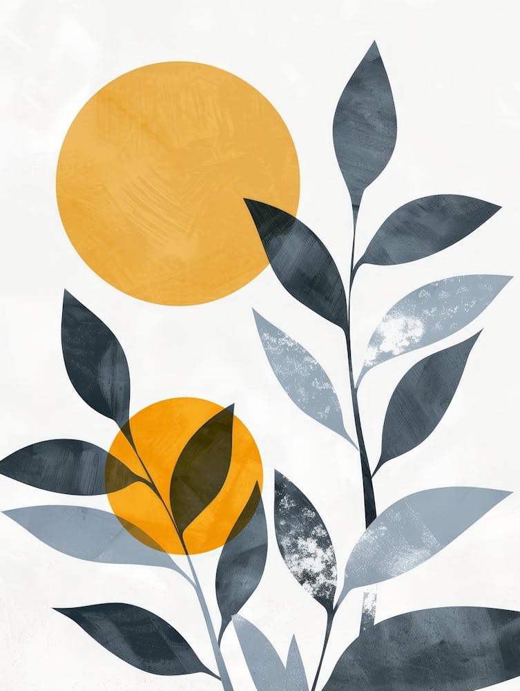 Sun And Leaves Canvas Print