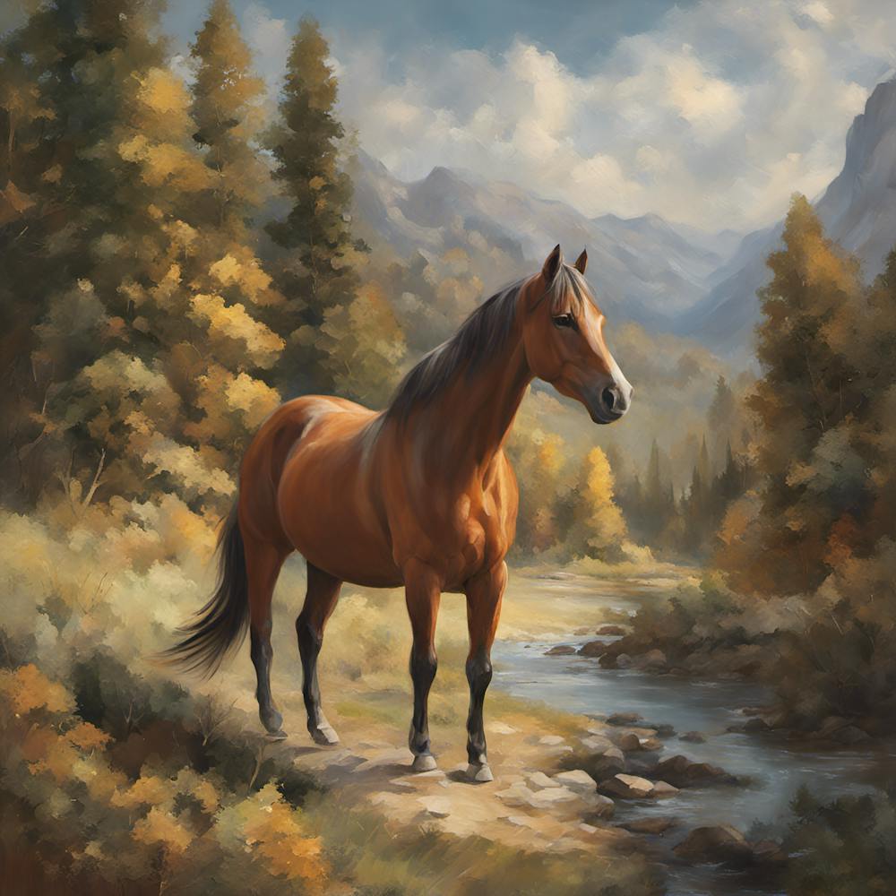 Horse In The Mountains