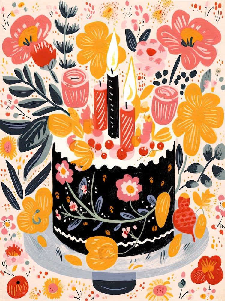 Birthday Cake Illustration 5