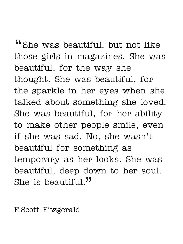 Sie war wunderschön F.Scott Fitzgerald (Schreibmaschinen-Stil)