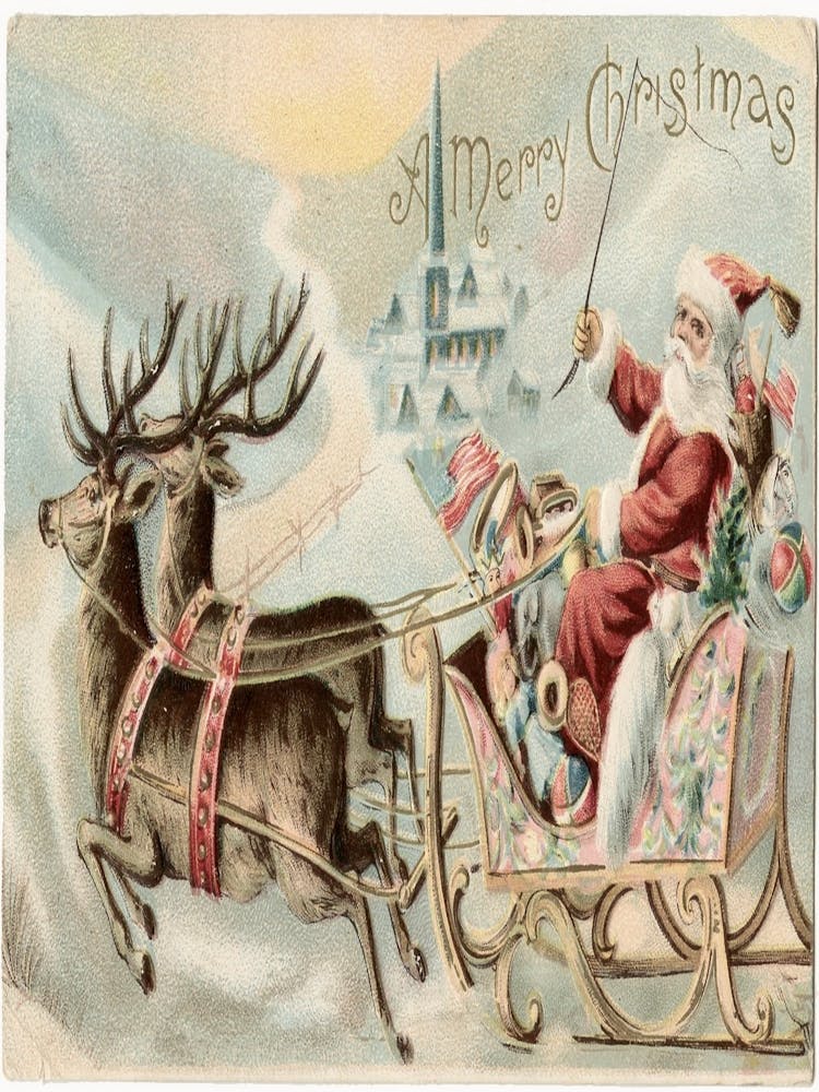 Santa Claus In Sleigh 1