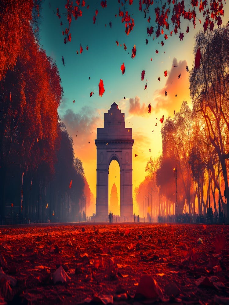Sunrise In Delhi
