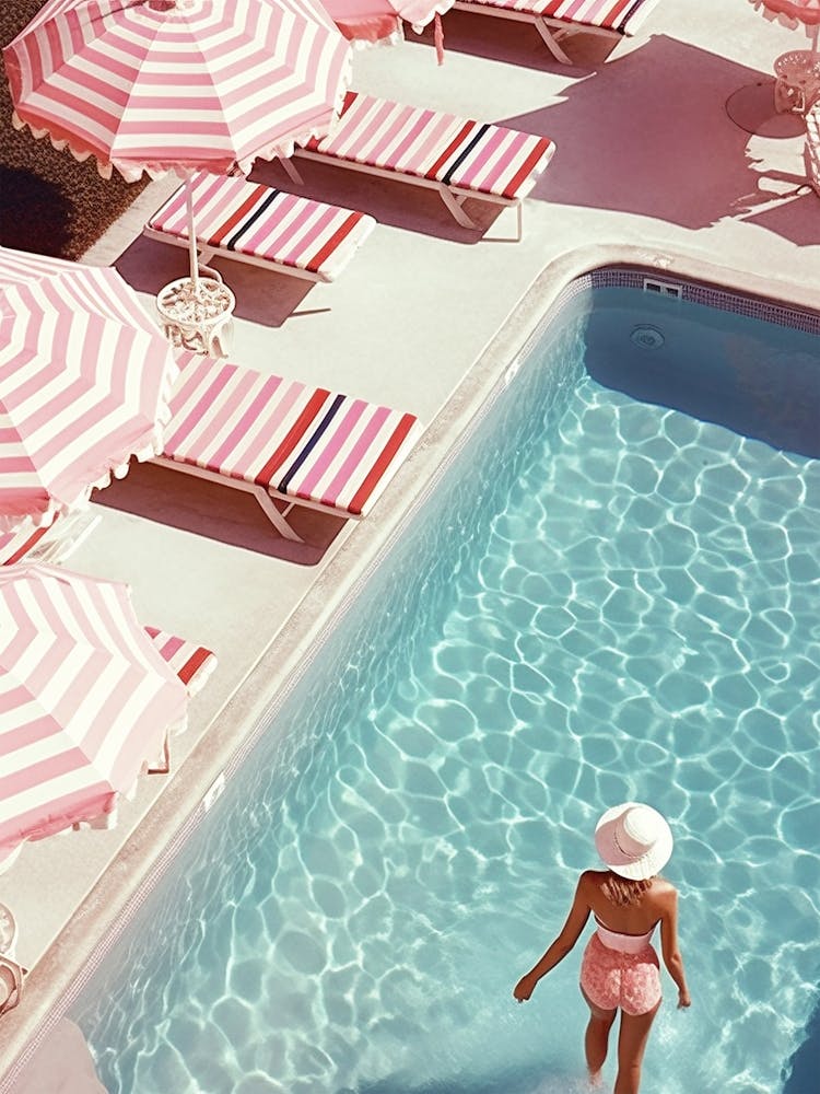 Pink Miami Pool Scene Barbiecore