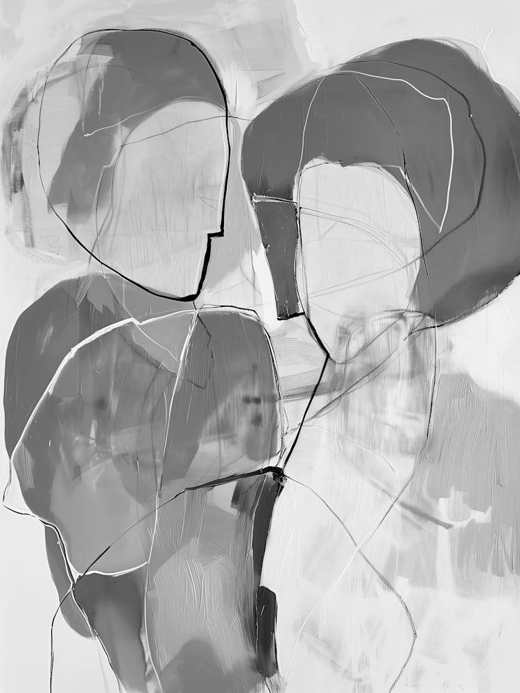 Black And White Abstract Painting 2