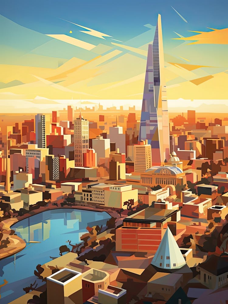 Buenos Aires, Argentina, Geometric Illustration 0