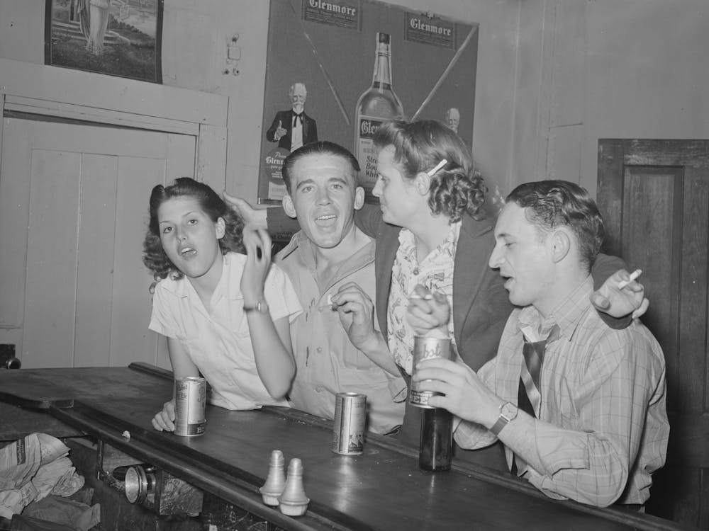 Youngsters In A Bar At Mogollon, New Mexico By Russell Lee