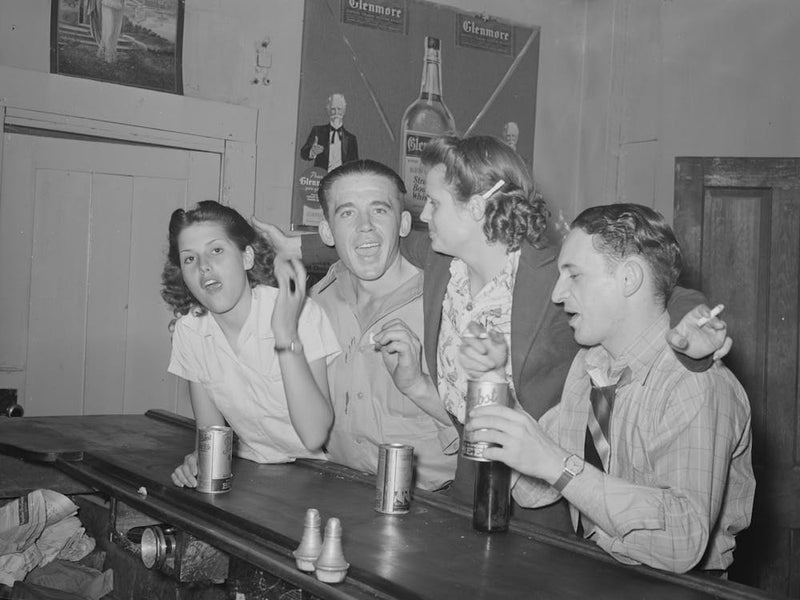 Youngsters In A Bar At Mogollon, New Mexico By Russell Lee