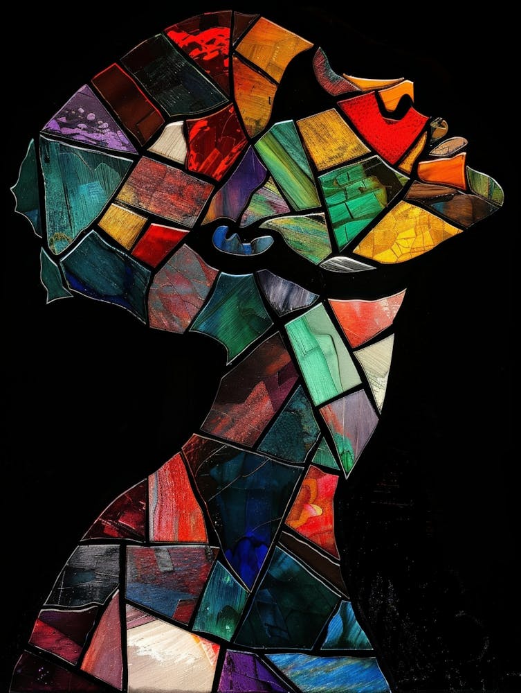 Stained Glass Portrait Of A Woman 1