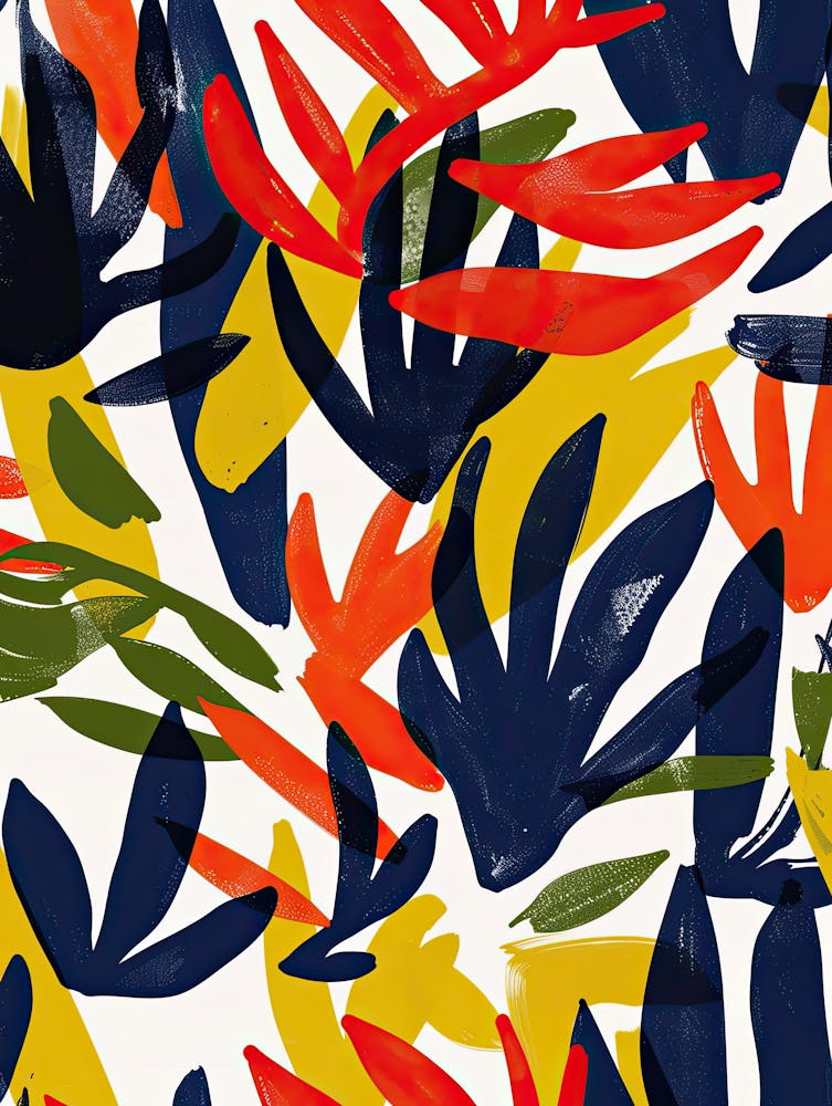 Expressive Leaves Matisse Style
