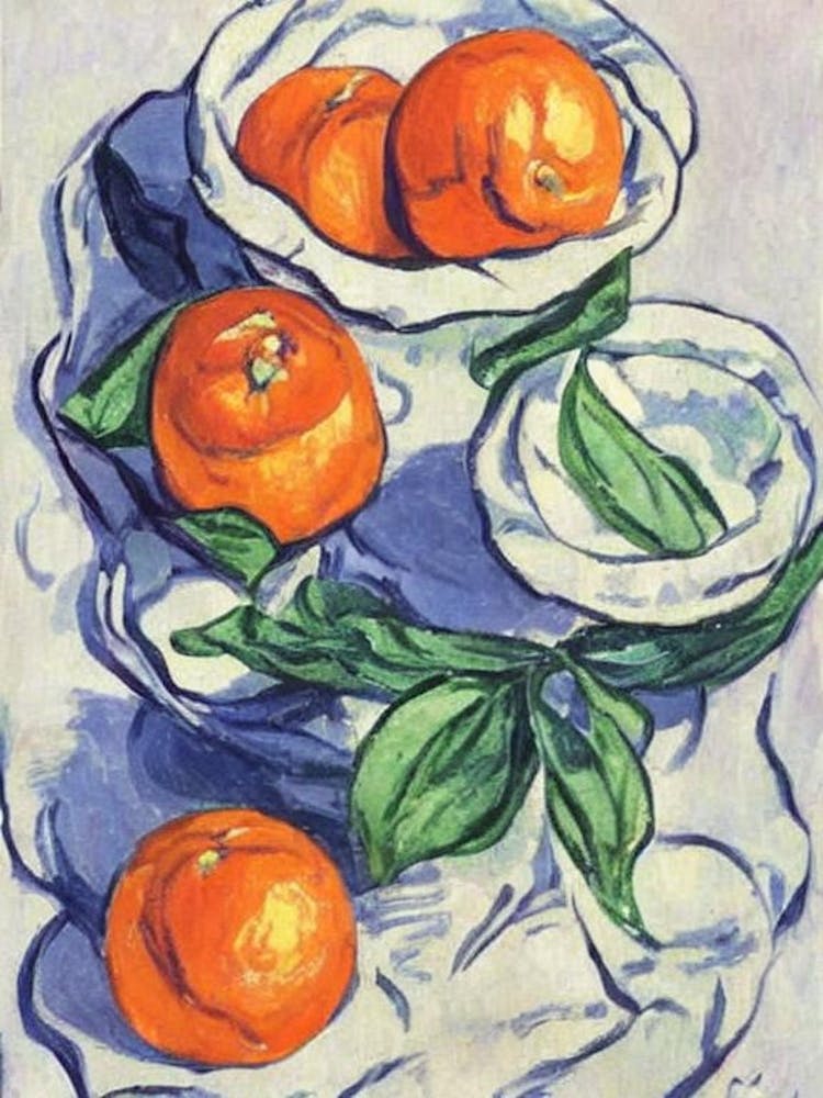 Clementine Vintage Sketch Fruit