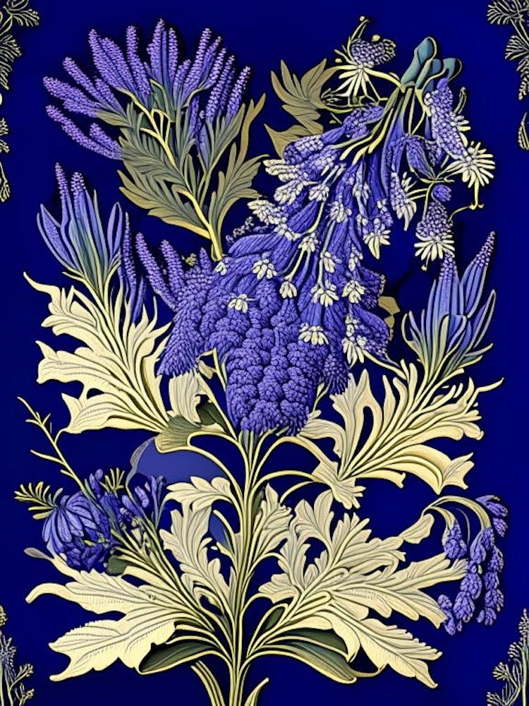 Jacaranda 3 Floral Botanical Vintage Poster Flower