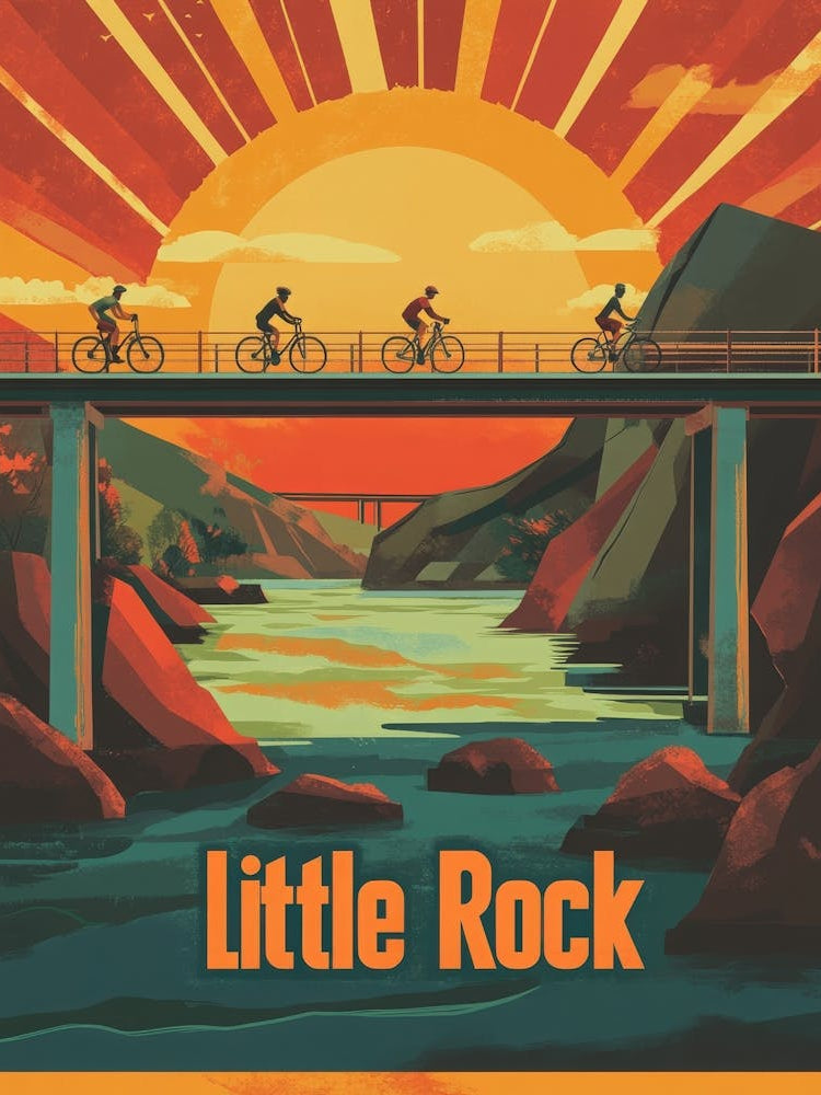 Aihrgdesign A 1970s Inspired Travel Poster For Little Rock De 4eae6b54 Cff0 454a 9c58 Cb0b5877465d 1