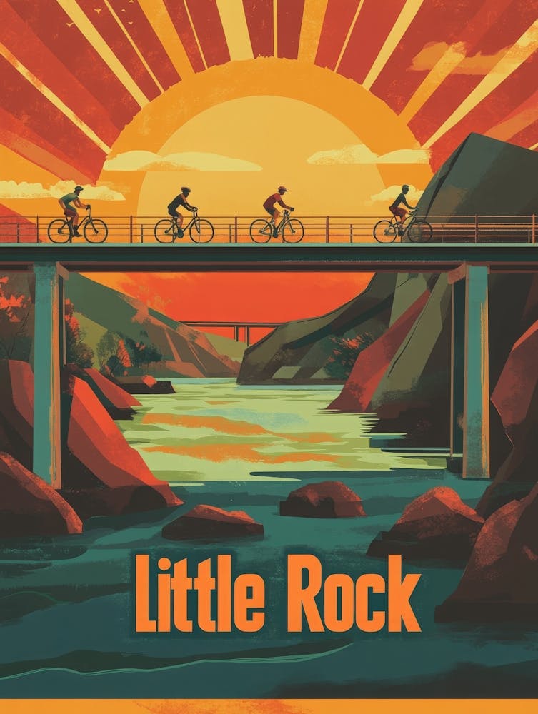 Aihrgdesign A 1970s Inspired Travel Poster For Little Rock De 4eae6b54 Cff0 454a 9c58 Cb0b5877465d 1