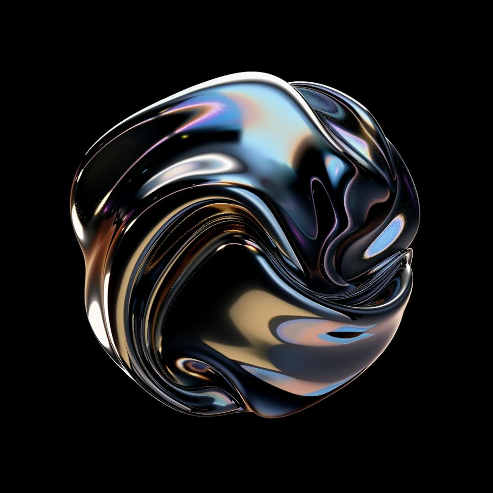 3d Digital Render Abstract Morphing