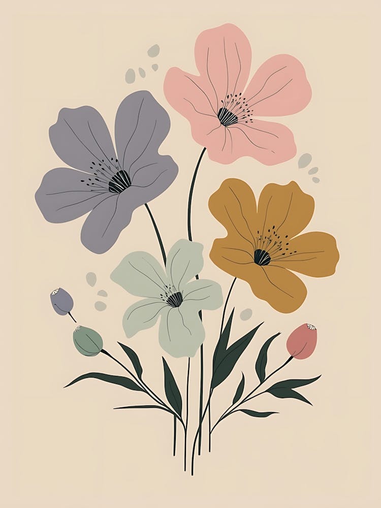 Minimalist Blush Flower Design