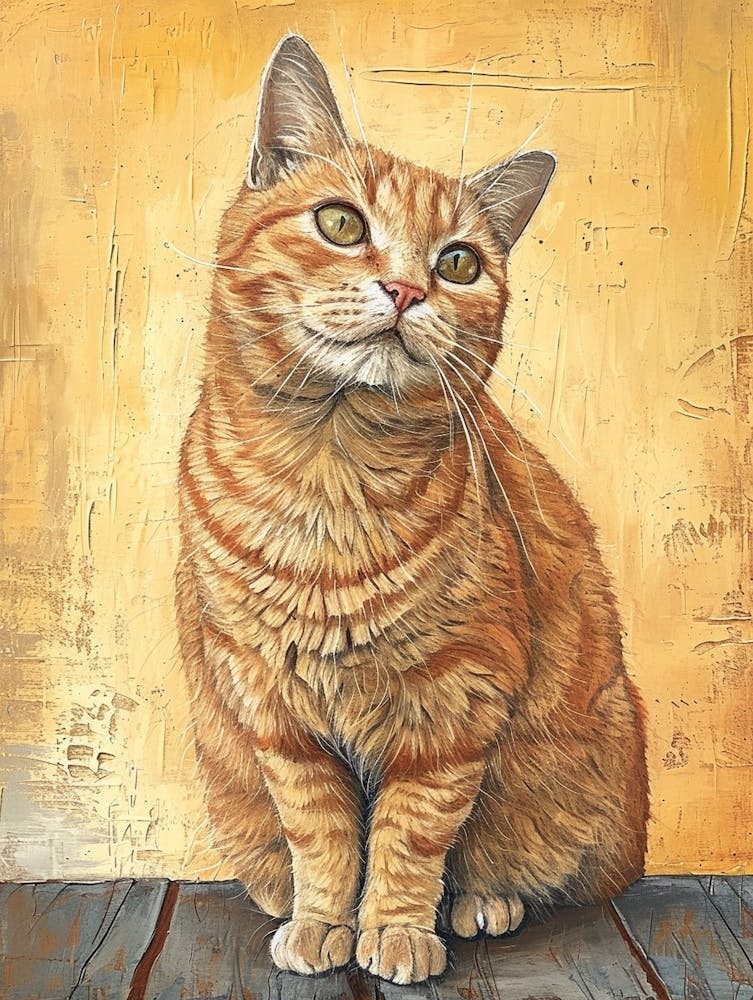 Chartreux Cat Relief Illustration 2